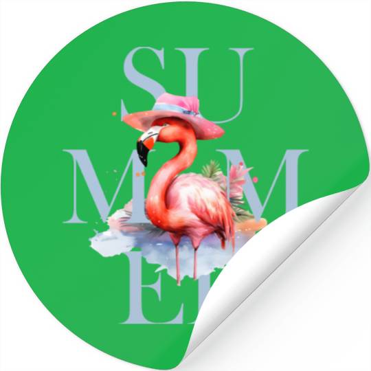 Summer Flamingo Stickers