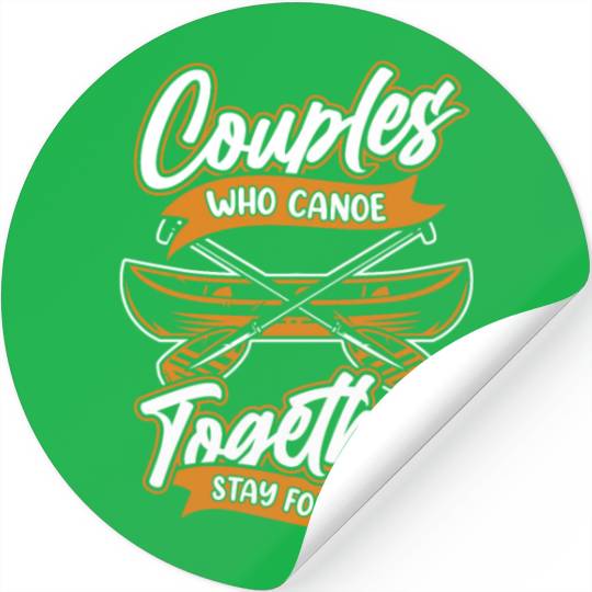 Canoe Canoeing Canoeist Couple Stickers