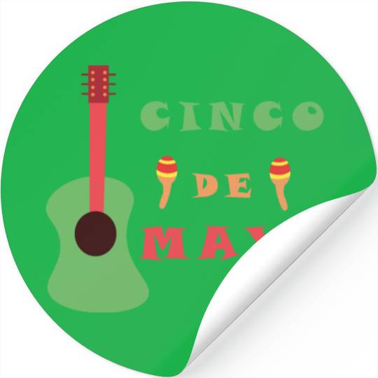 Fiesta Like a Rock Star in Our Cinco de Mayo Guita Stickers
