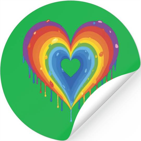 Embrace LGBT Pride: Rainbow Heart, Gay, Lesbian, Stickers