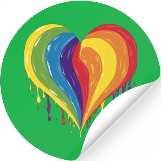 LGBTQ+ Empowerment: Rainbow Heart, Support Gay, Stickers