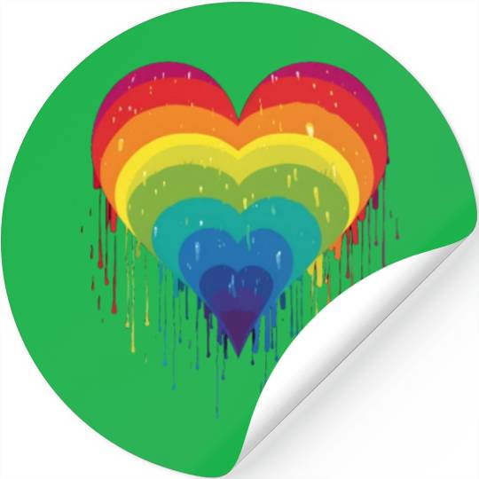 Queer & Loving It: LGBT Rainbow Heart, Supporting Stickers