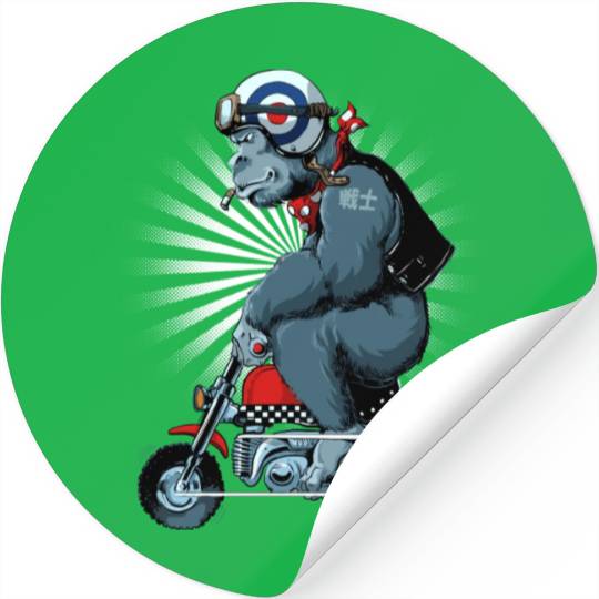 Gorilla Monkey Bike Stickers