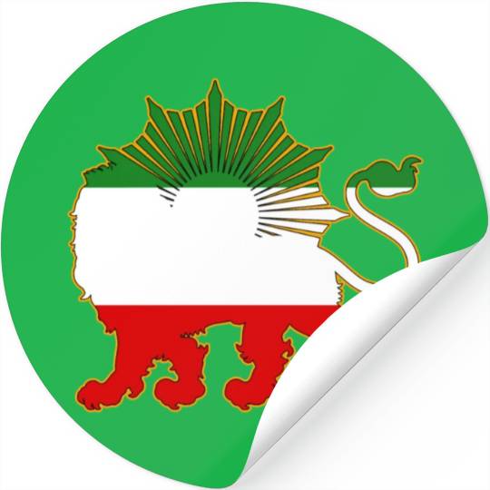 Lion and Sun Flag Stickers