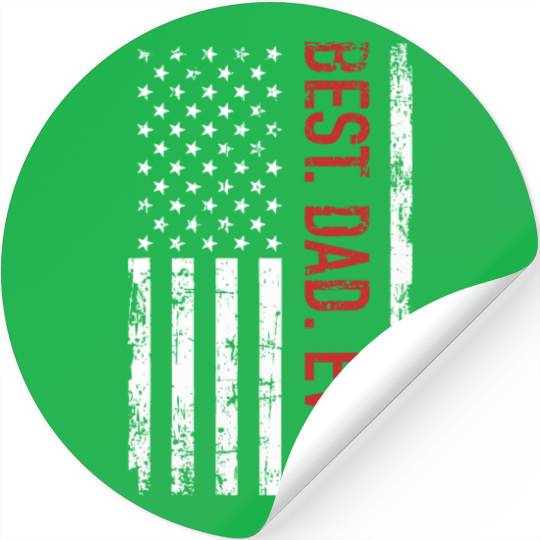 Best dad ever US american flag gift for father's d Stickers