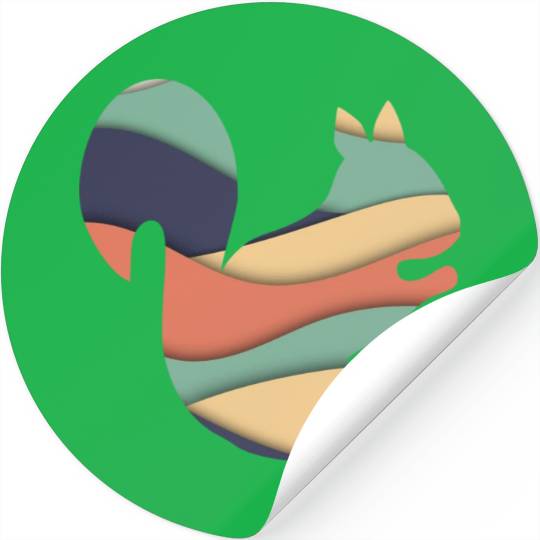 Ochre Squirrel Stickers