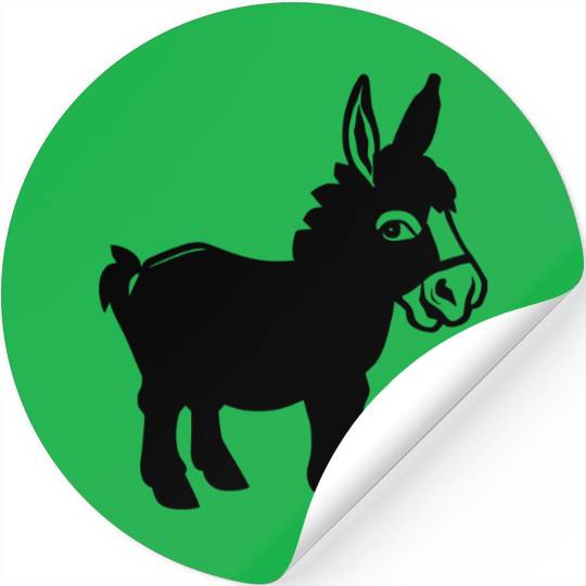 Donkey Vector - Single Color Stickers