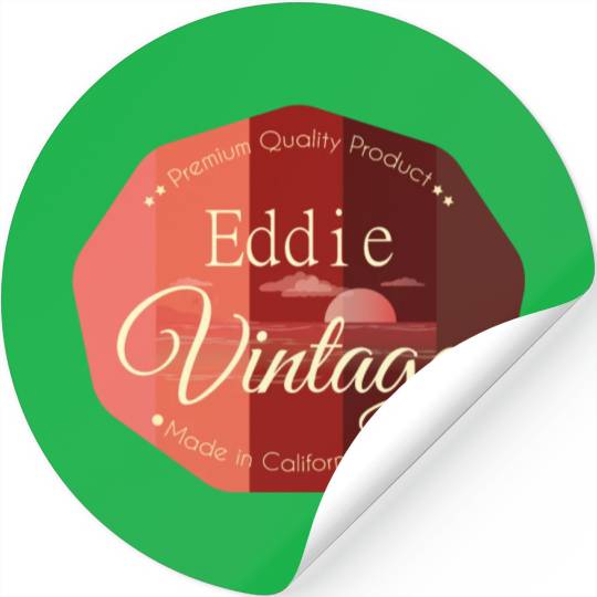 Eddie First Name Vintage Stickers