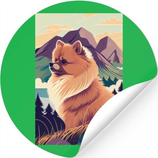 Pomeranian Nature Stickers