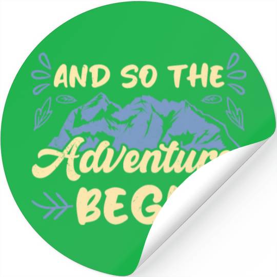 And so the Adventure begins Wanderlust Hiking Stickers