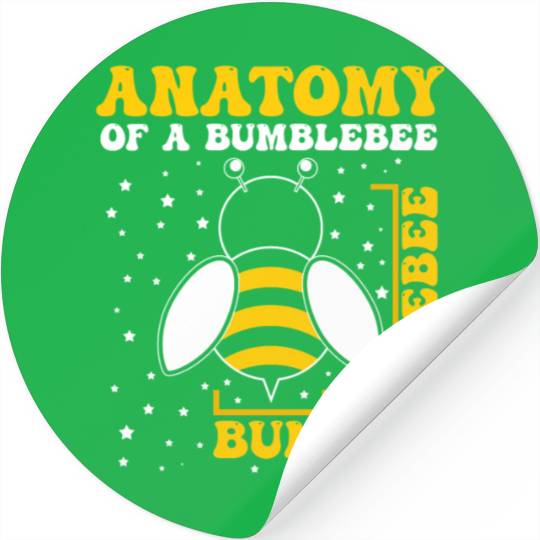 Anatomy of a Bumblebee Bee Lover Gift Stickers