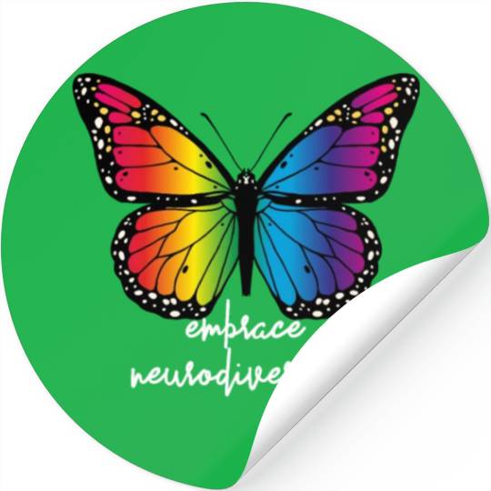 Embrace Neurodiversity Butterfly Autism Awareness Stickers