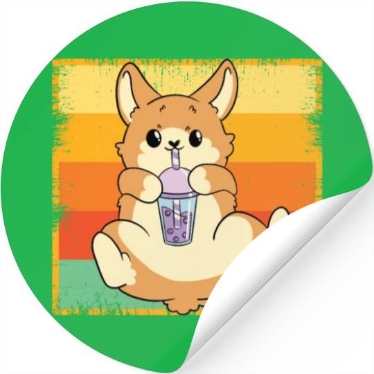 Bubble Tea Lover Boba Tea Drinker Dog Owner Stickers