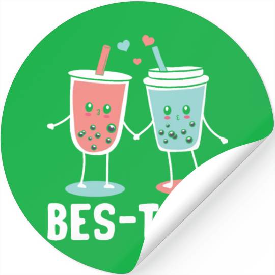 Bes Teas Bubble Tea Lover Boba Tea Drinker Korean Stickers