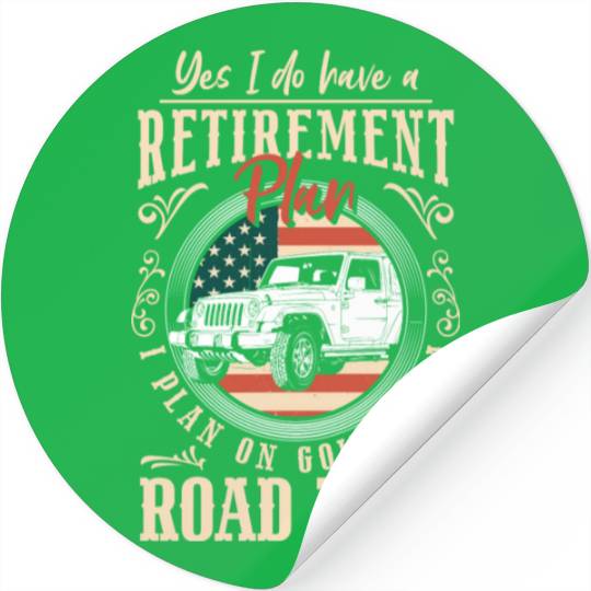 Road Trip Camping Summer Mountains Stickers