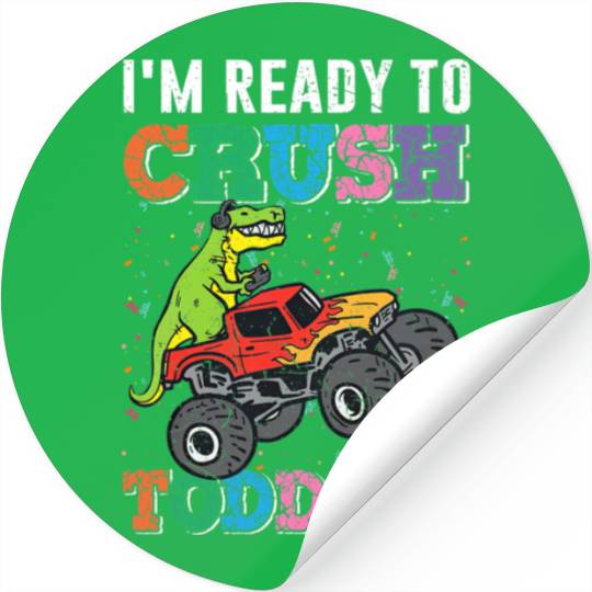I m Ready To Crush Toddler Back To School Dinosaur Stickers