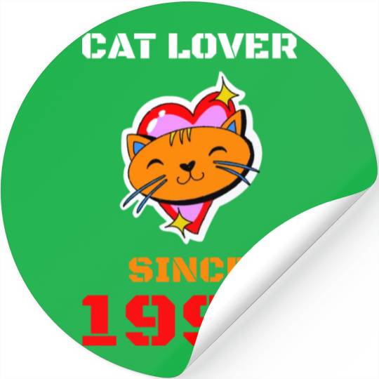Cat lover since 1999 Stickers