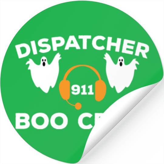 Funny Dispatcher 911 Boo Crew Spooky Halloween Stickers
