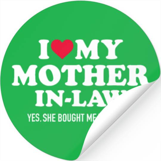 I Love My Mother-In-Law Big Heart For Son-In-Law F Stickers