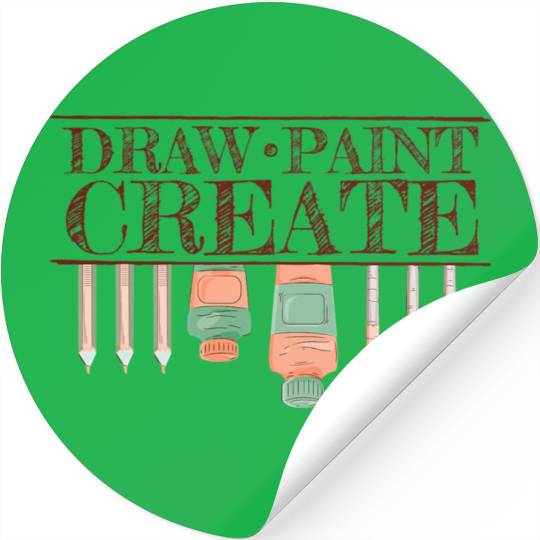 Draw Paint Create For Art Teacher Painter Stickers