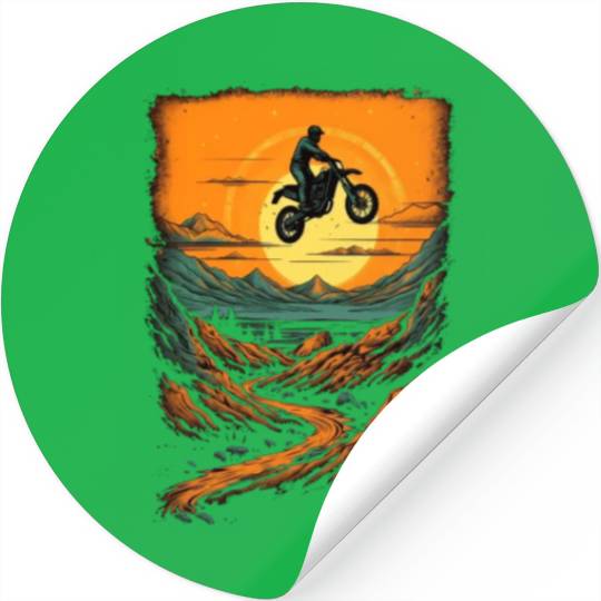 Dirt Bike Mountain Dirt Biking Motocross Biker Stickers