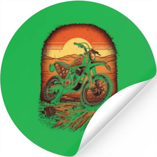 Dirt Bike Motorcycle Motorbike MX Biker Retro Stickers