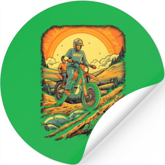 Dirt Bike Father Dad Son Motorcycle Riding Stickers