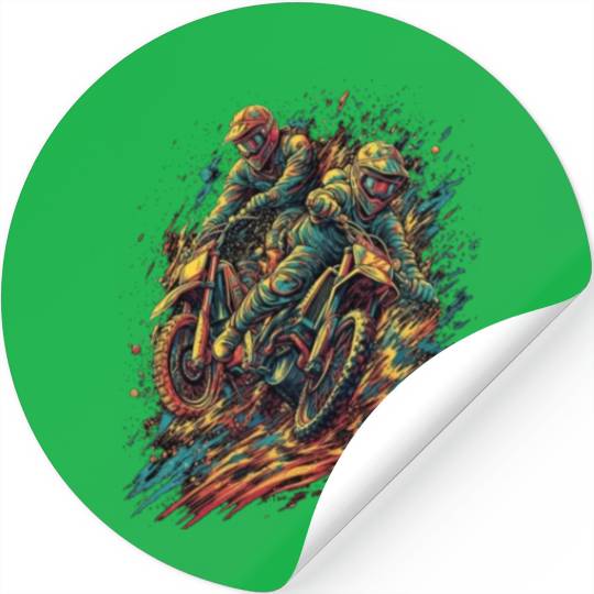 Dirt Biking Motocross Motorcycle Rider Biker Stickers
