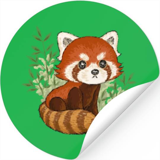 Red Panda In Nature Stickers