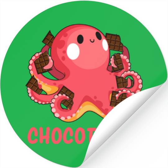 Chocotopus Octopus Funny Sweet Tooth Stickers