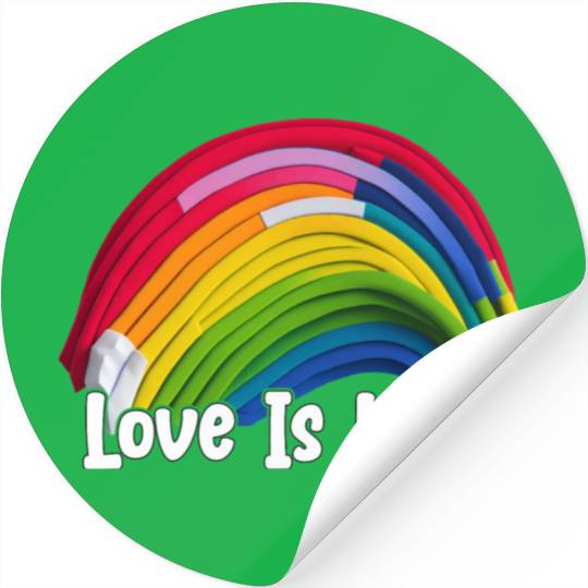 Prideful Skies LGBTQ gay pride Rainbow Love Stickers