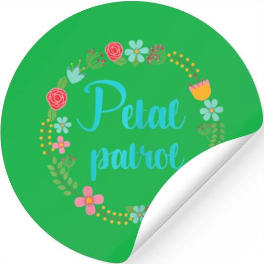 Petal Patrol Flower Girl Kids Toddler Youth Stickers