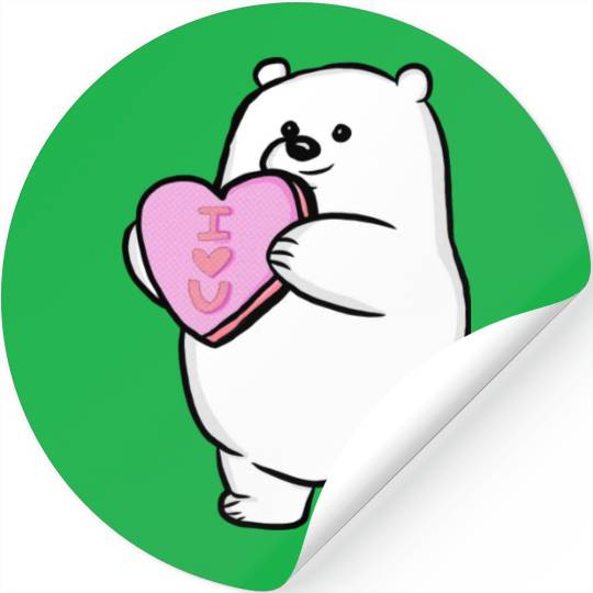 Valentine s Day Polar Bear Stickers