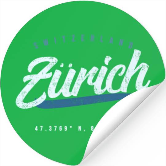 Zurich Switzerland Travel Stickers