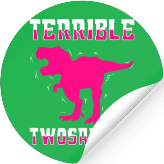 Terrible Twosaurus T-Rex Dinosaur Stickers