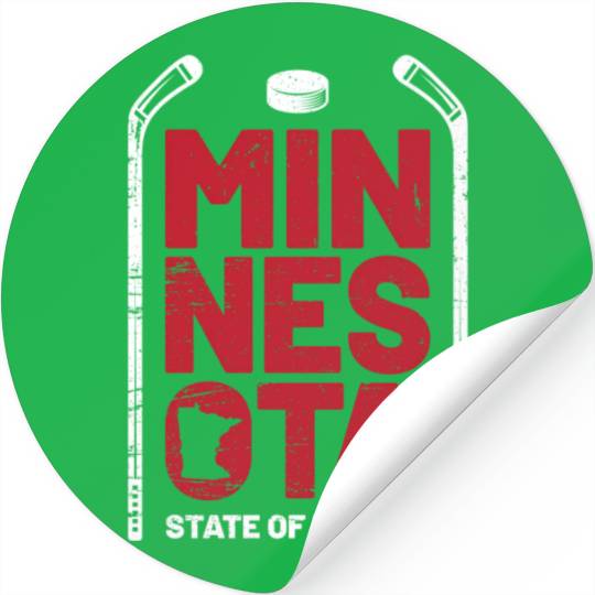 Minnesota State Of Hockey Mn State Map Stickers