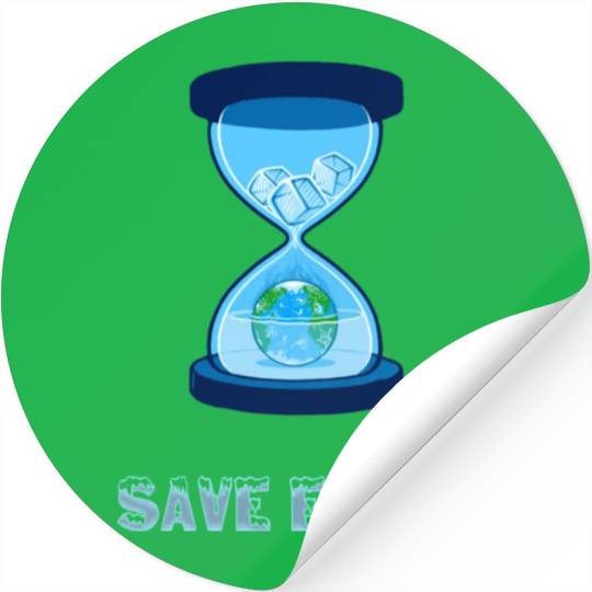 Vintage Save Planet Save Earth Distress gift Stickers