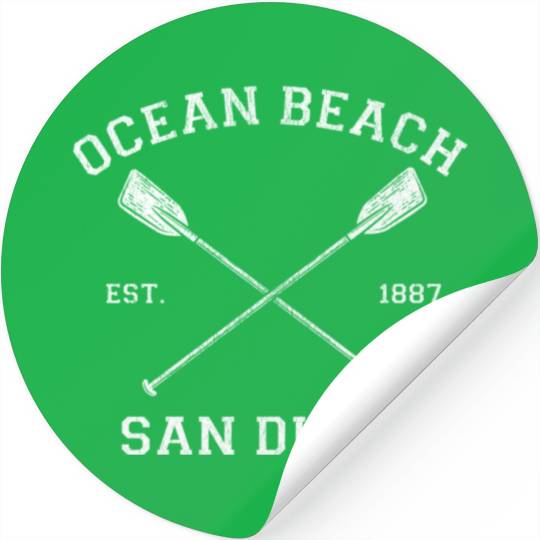 Vintage Ocean Beach San Diego Vacation Stickers