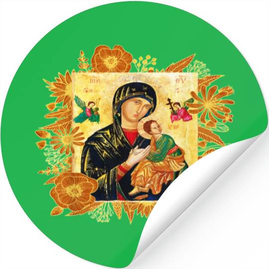 Our Lady of Perpetual Help Blessed Mother Mary Stickers