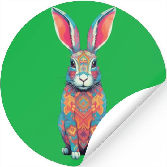 Colorful Bunny Stickers