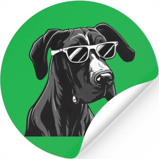 GREAT DANE WEARING SUNGLASSES CANINE Stickers