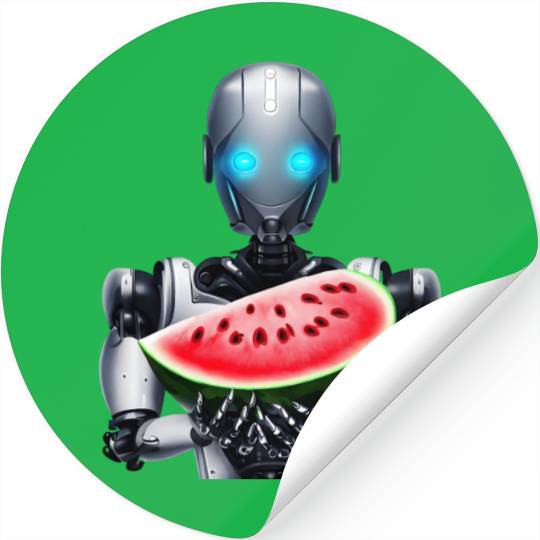 Watermelon for the robot Stickers