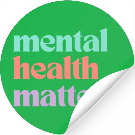 Mental Health Matters | Retro Quote Peach Candy Stickers