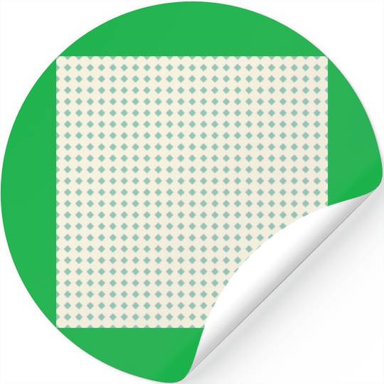 Teal Squares Pattern Stickers