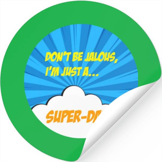 Super-dad super-hero Best dad Father's day Comics Stickers