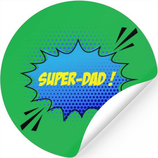 Super-dad, super-hero. Best dad. Father's day. Stickers