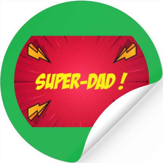 Super-dad super-hero Best dad Father's day Comics Stickers