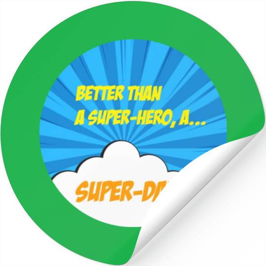 Super-dad super-hero Best dad Father's day Comics Stickers