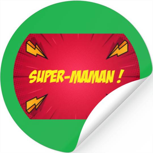 Super-mom super-hero. Best mom Mother's day Comics Stickers