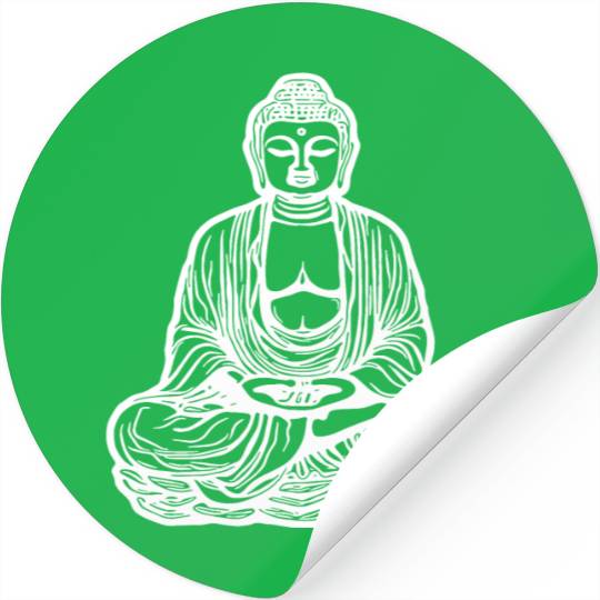 Far Eastern Buddha Lotus Meditation Tattoo Style Stickers
